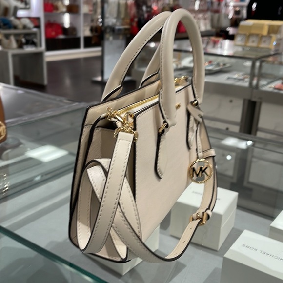 Michael Kors Sheila Small Center Zip Satchel Shoulder Crossbody Bag Non Leather - Picture 13 of 16